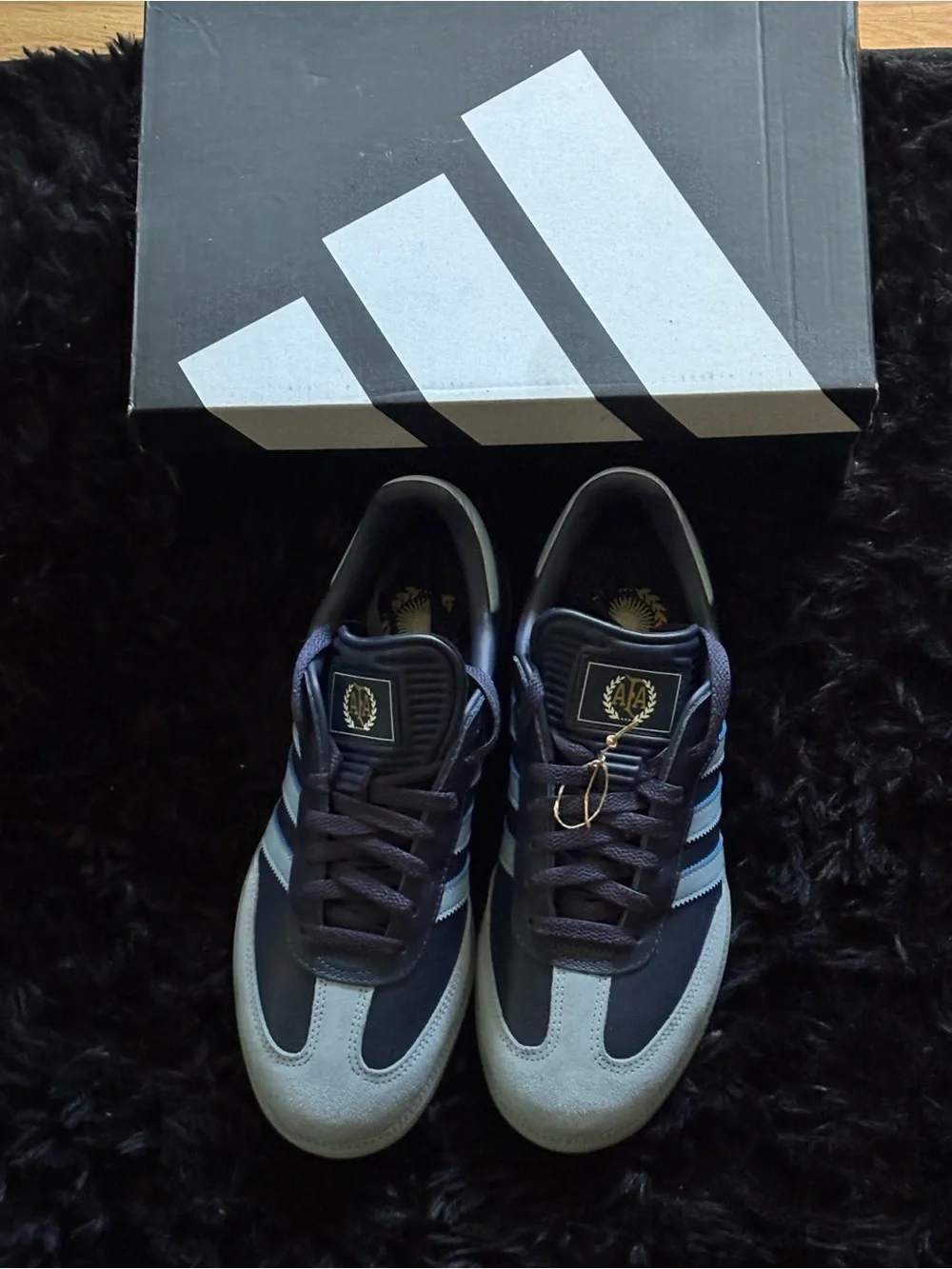 adidas Samba AFA Men's Black & Light Gray Leather Sneakers